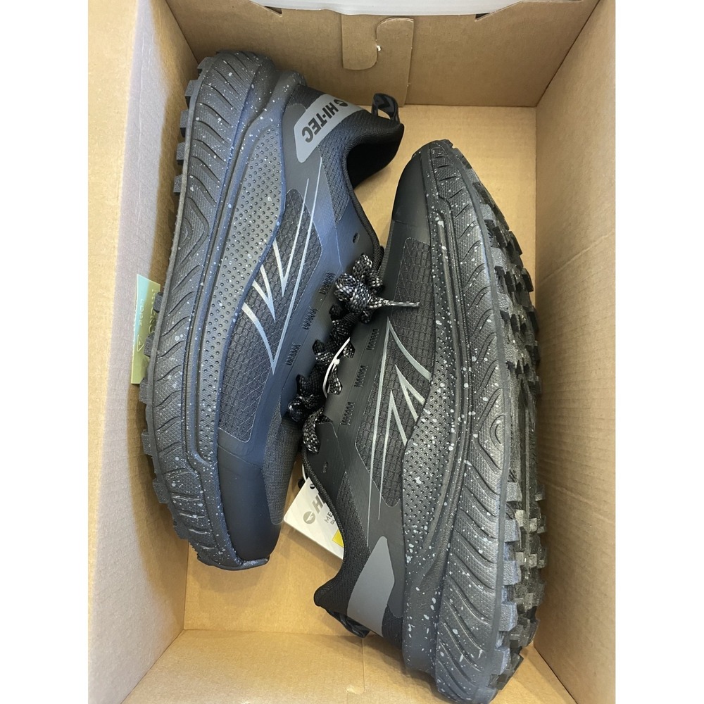Hi-Tec Men's Trail Running Hiking Tennis Shoes Black, Asphalt Sneaker Men Sz‎ 8